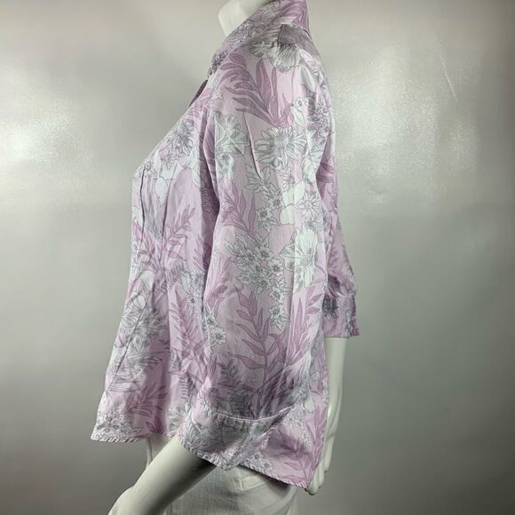 3For$20 Van Heusen Button Down Tropical Blouse Size M - Picture 2 of 5